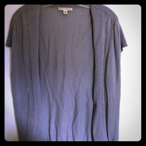Short sleeve gray cardigan